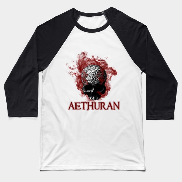 Red skull alternative Baseball T-Shirt by Aethuran